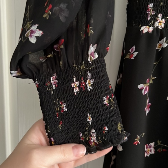 Madewell Smocked Georgette Midi dress - Picture 4 of 4